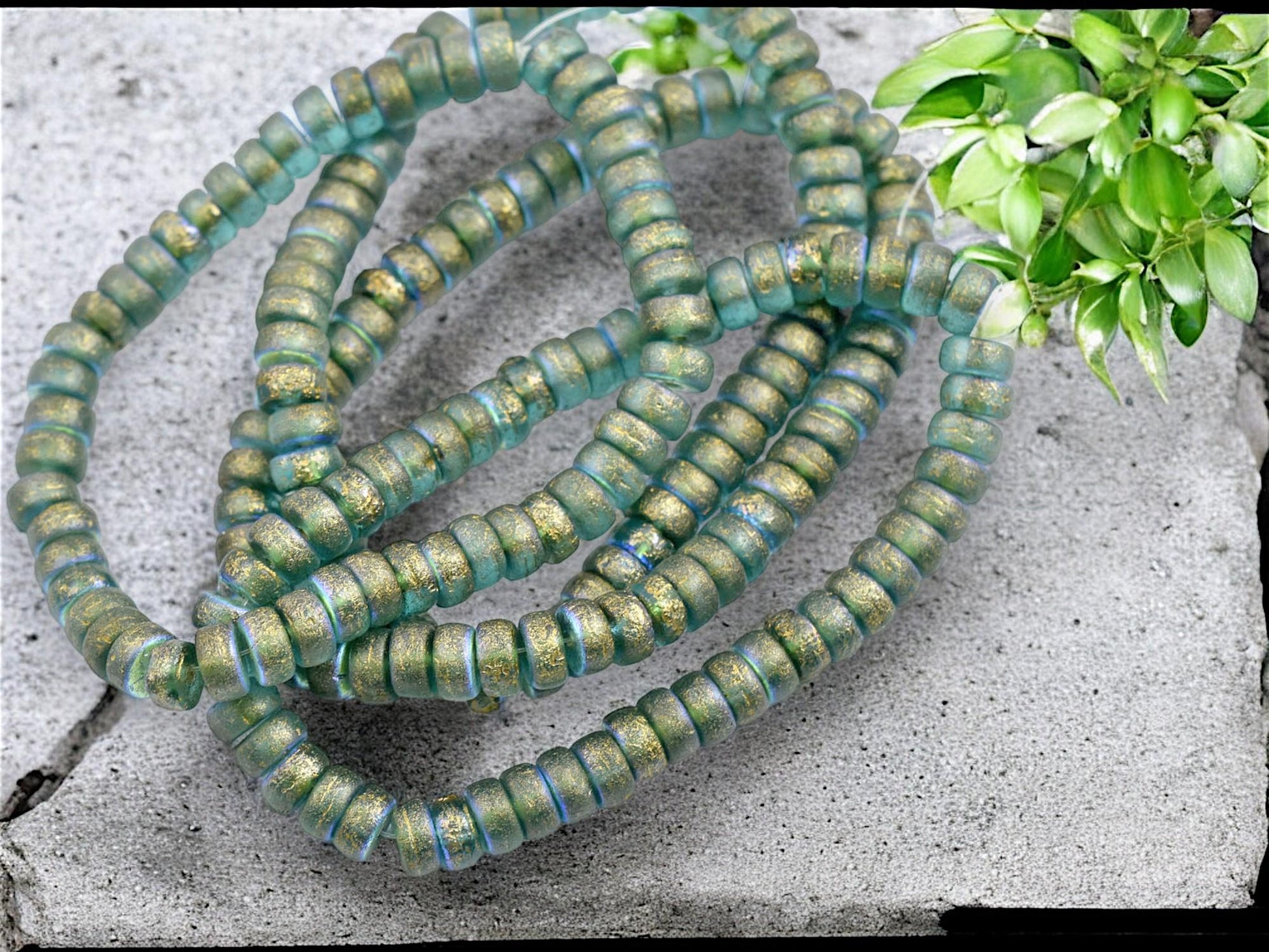 Czech Glass Beads - Heishi Beads - Spacer Beads - Rondelle Beads - Picasso Beads - 6x3mm - 50pcs - (3236)