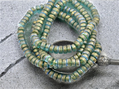 Czech Glass Beads - Heishi Beads - Spacer Beads - Rondelle Beads - Picasso Beads - 6x3mm - 50pcs - (3236)