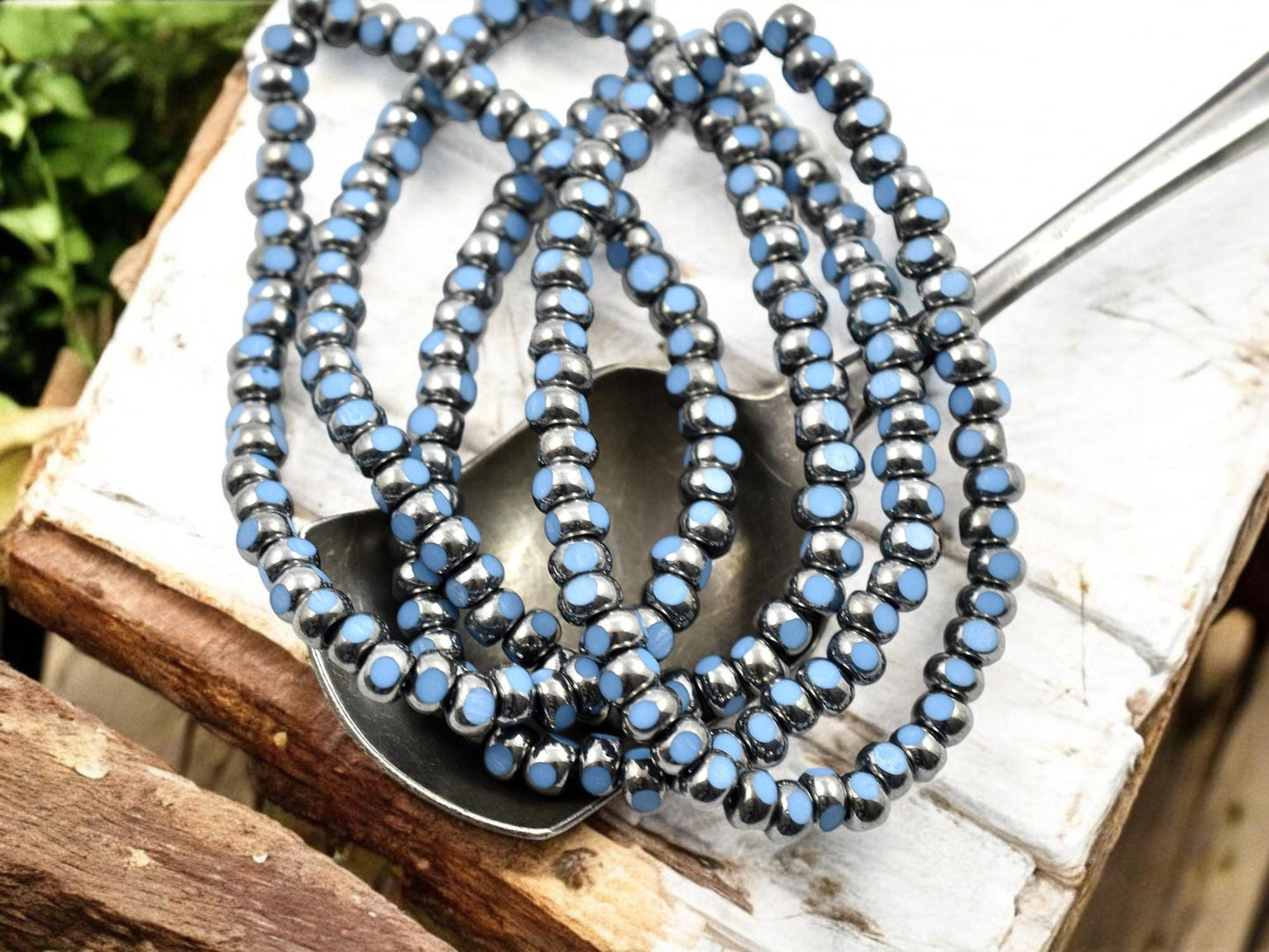 Seed Beads - Picasso Beads - Czech Glass Beads - Trica Beads - Size 6 Beads - 4x3mm - 50pcs - (567)