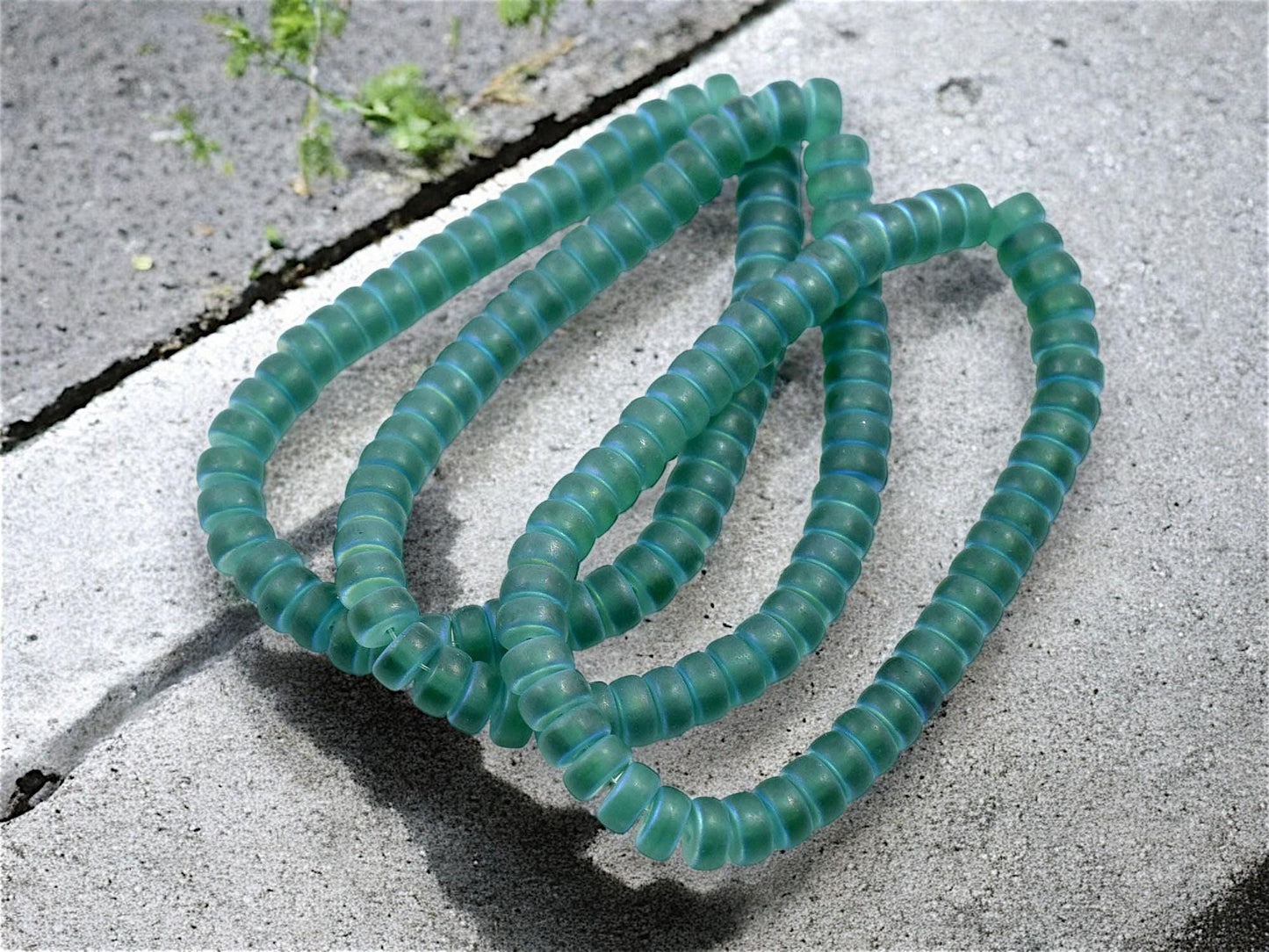 Czech Glass Beads - Heishi Beads - Spacer Beads - Rondelle Beads - Picasso Beads - 6x3mm - 50pcs - (4913)