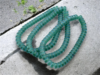 Czech Glass Beads - Heishi Beads - Spacer Beads - Rondelle Beads - Picasso Beads - 6x3mm - 50pcs - (4913)