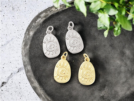 Metal Charms - Artisan Charms - Sun Charms - Celestial Charms - 19x11mm - 5pc - Choose Your Color