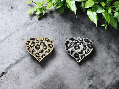 Metal Charms - Heart Charms - CZ Charms - Rhinestone Charms - 22x25mm - 1pc - Choose Your Color