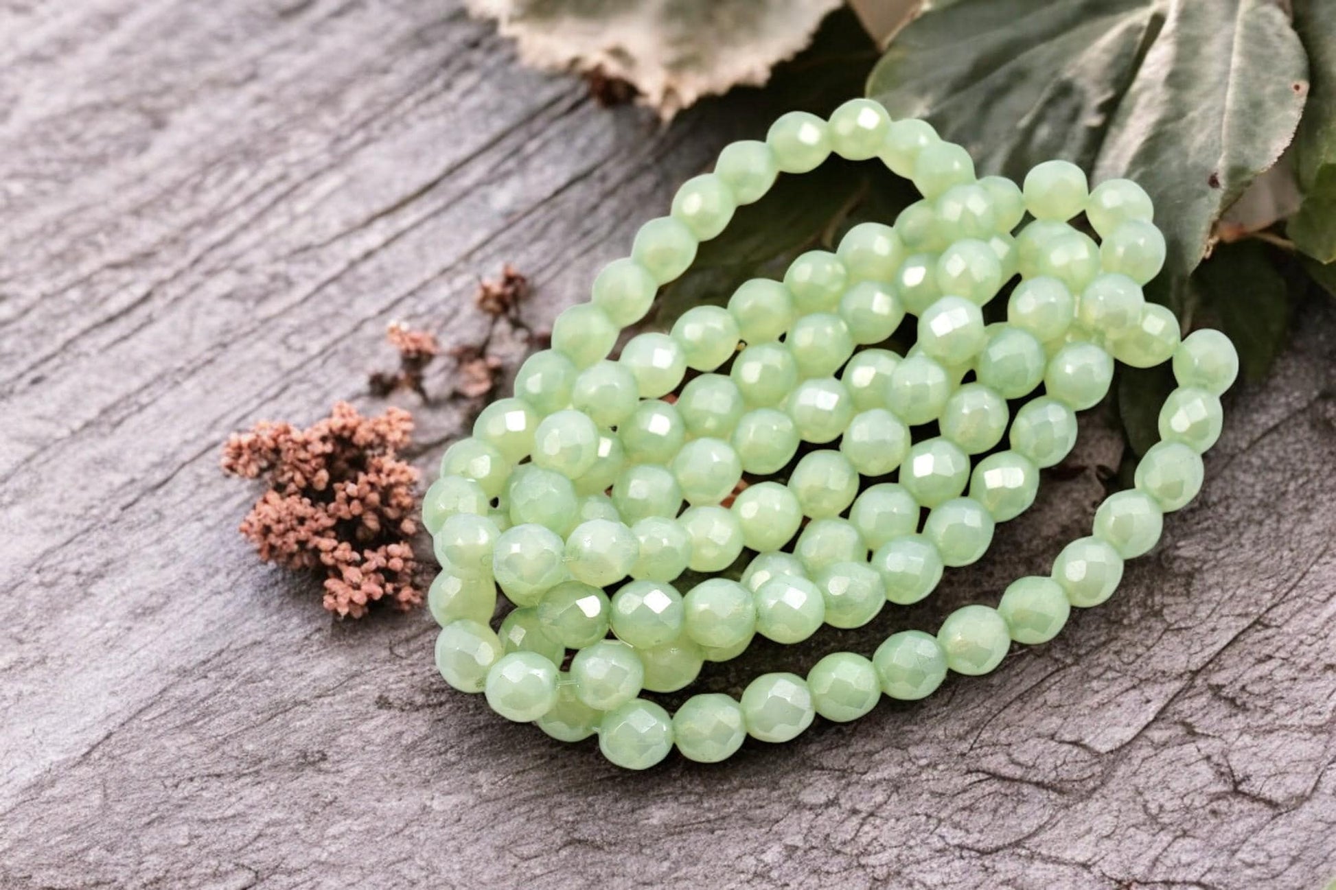 Picasso beads - Czech Glass Beads - Fire Polished Beads - Round Beads - Faceted Beads - 8mm - 20pcs - (B383)