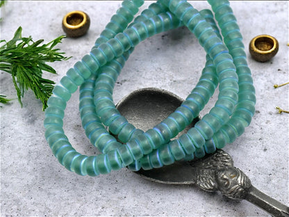 Czech Glass Beads - Heishi Beads - Spacer Beads - Rondelle Beads - Picasso Beads - 6x3mm - 50pcs - (4913)