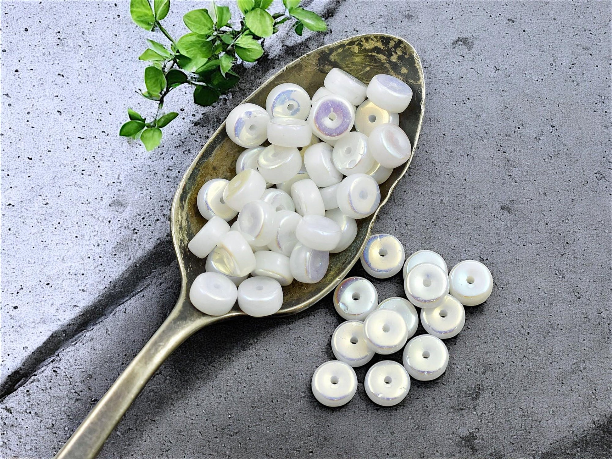 Czech Glass Beads - Heishi Beads - Spacer Beads - Rondelle Beads - Picasso Beads - 6x3mm - 50pcs - (925)