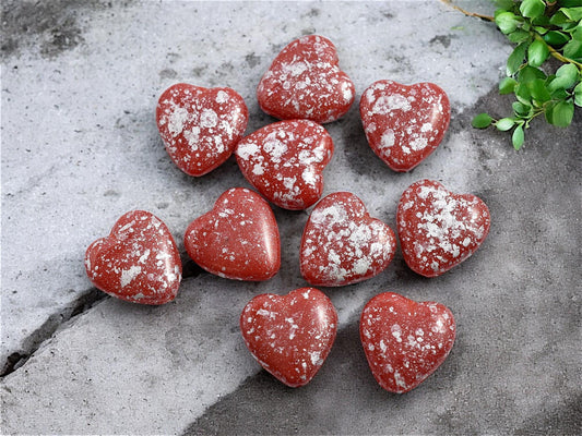 Red Heart Beads - Czech Glass Beads - Czech Glass Heart - 14mm - 10pcs - (1999)