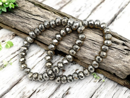 Czech Glass Beads - Rondelle Beads - Silver Spacers - Antique Silver Beads - 3x5mm Rondelle Beads - 30pcs - (6186)