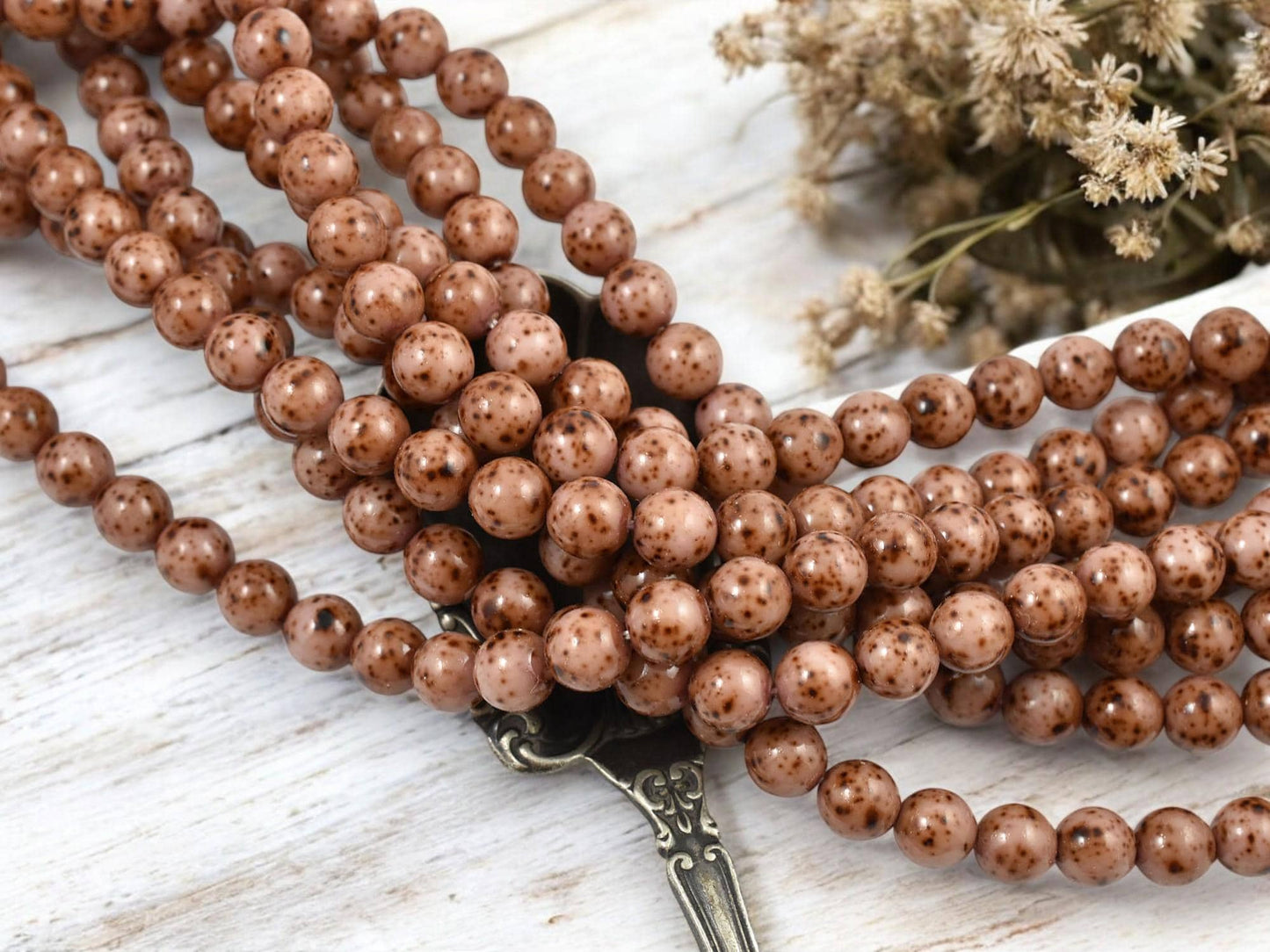 Czech Glass Beads - Druk Beads - Round Beads - Full Strand - 8mm - 25pcs - (1276)