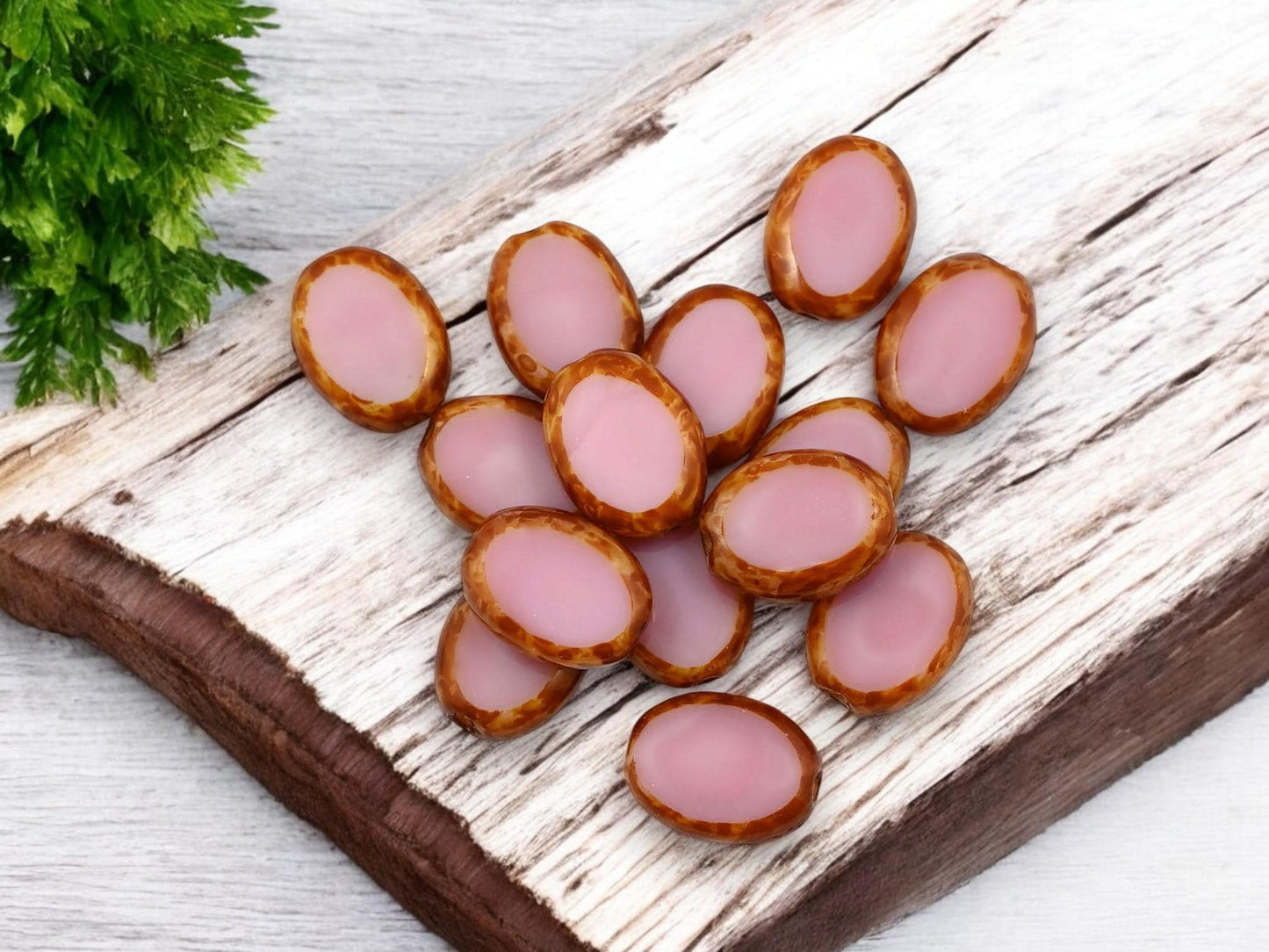 Picasso Beads - Czech Glass Beads - Old Stock Beads - Oval Beads - 12x9mm - 24pcs - (2539)