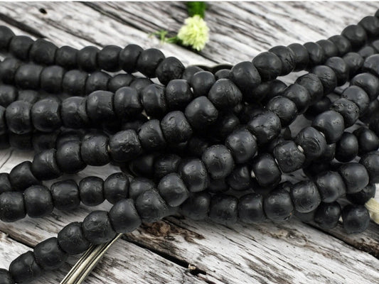 Recycled Glass Beads - African Glass Beads - Fair Trade Beads - Ghana Beads - Approx 9-10mm - 19" Strand - (J63)