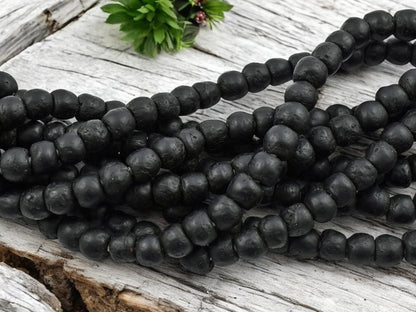 Recycled Glass Beads - African Glass Beads - Fair Trade Beads - Ghana Beads - Approx 9-10mm - 19" Strand - (J63)