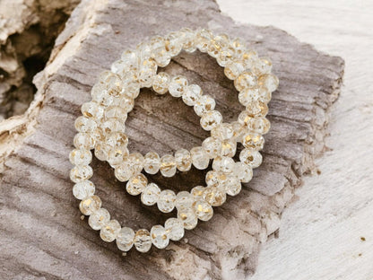 Czech Glass Beads - Rondelle Beads - Fire Polished Beads - Crystal Beads - 3x5mm Rondelle Beads - 30pcs (2642)