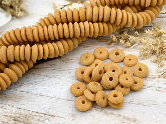 Recycled Glass Beads - Ashanti Glass - African Glass Beads - Powder Glass Beads - Heishi Beads - 13-15mm