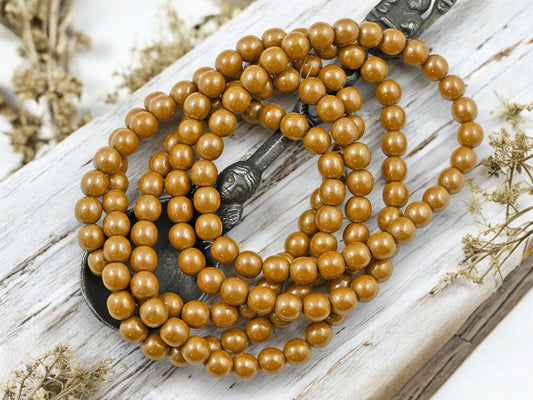 Czech Glass Beads - Druk Beads - Round Beads - Full Strand - 6mm - 30pcs - (2826)