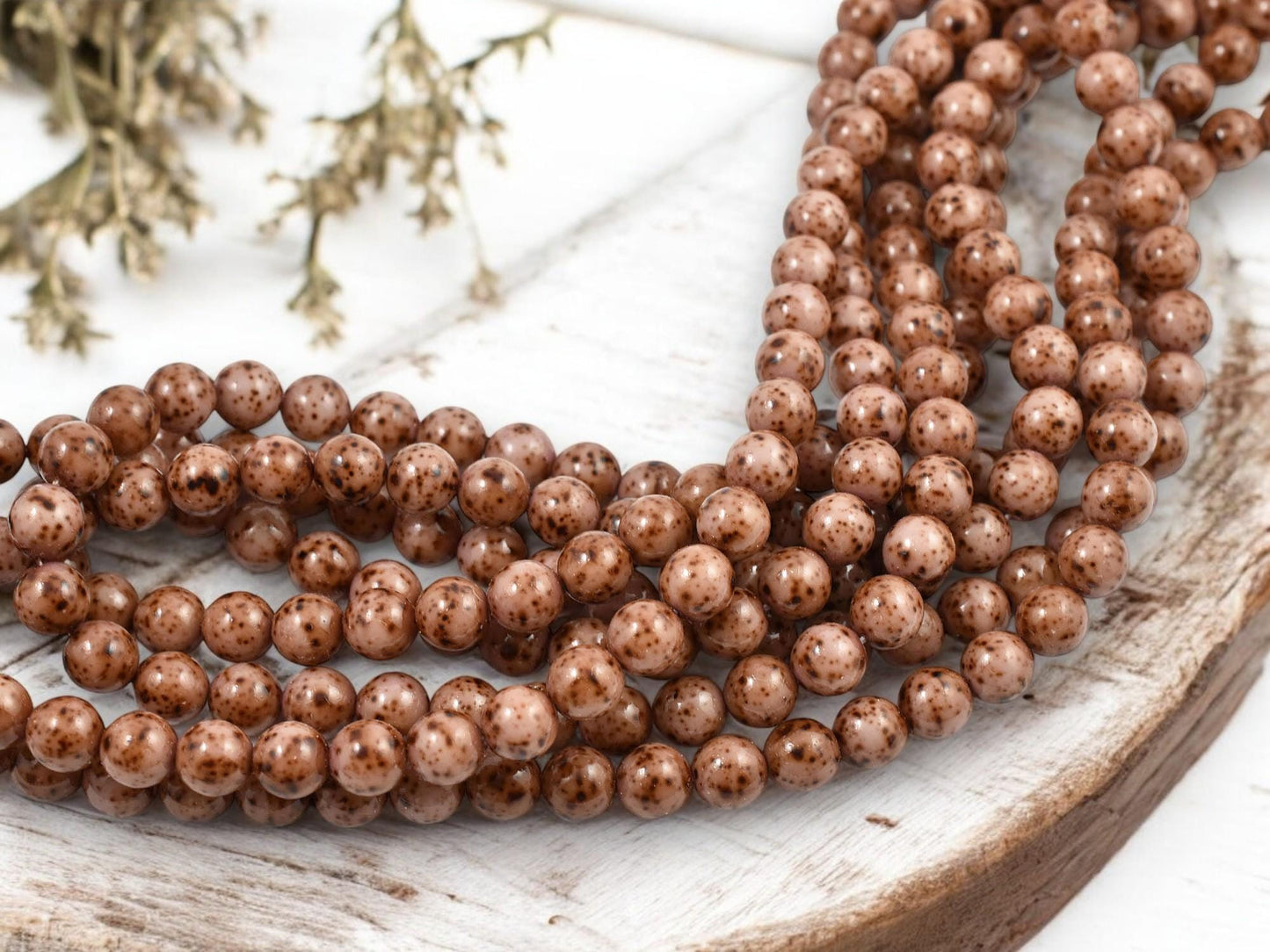 Czech Glass Beads - Druk Beads - Round Beads - Full Strand - 8mm - 25pcs - (1276)