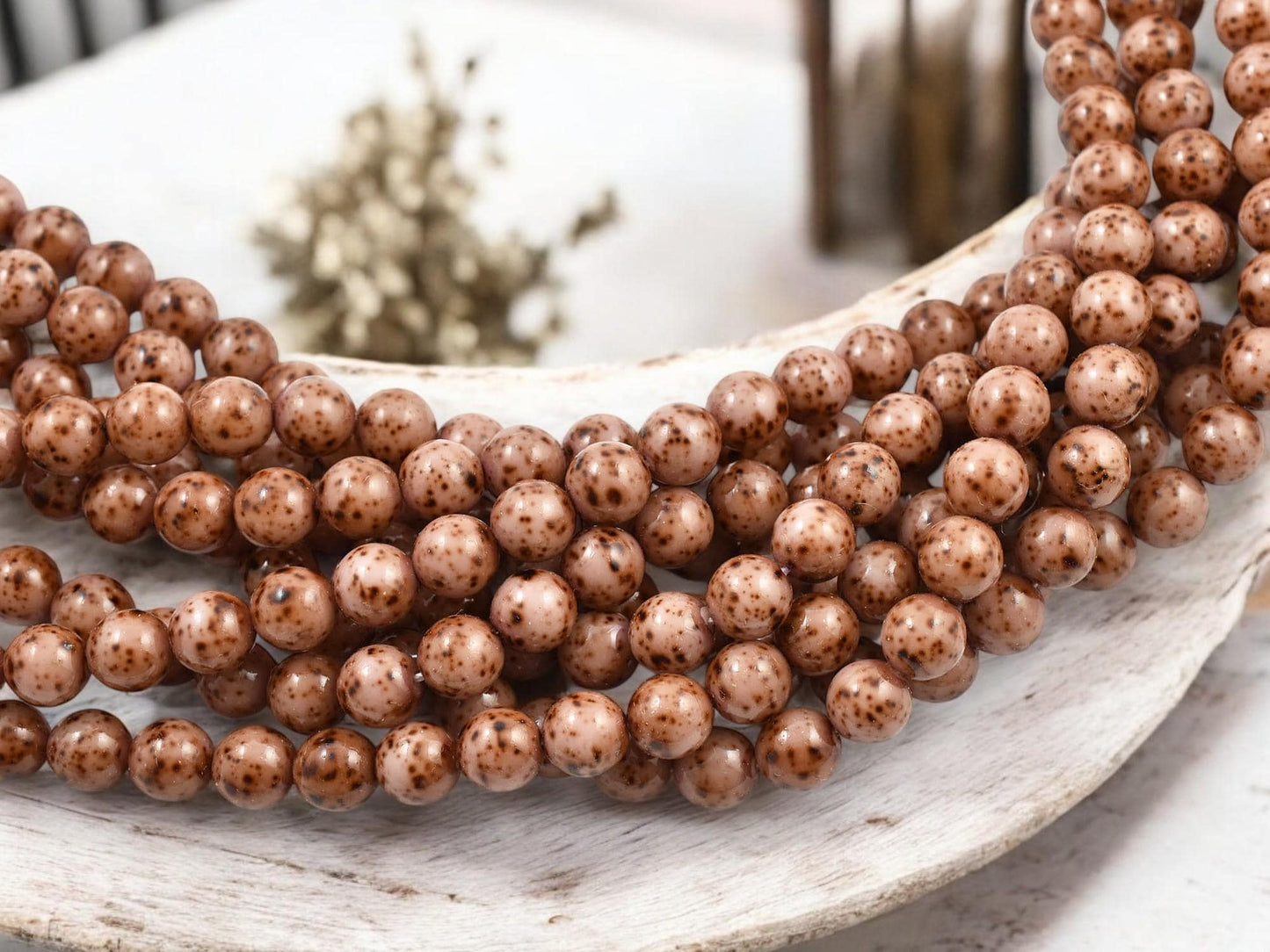 Czech Glass Beads - Druk Beads - Round Beads - Full Strand - 8mm - 25pcs - (1276)