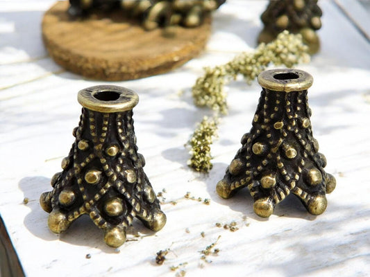 *20* 12x14mm Antique Bronze Bead Caps