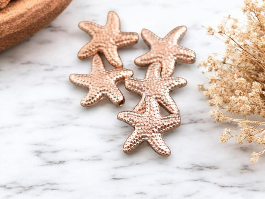 *20* 14x13mm Rose Gold Starfish Beads