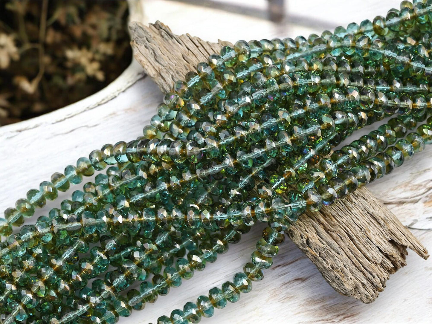 Czech Glass Beads - Rondelle Beads - Spacer Beads - Donut Beads - 7x4mm - 50pcs - (2943)