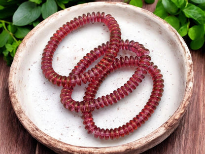 Rondelle Spacer - Czech Glass Beads - Glass Spacer Bead - Rondelle Beads - Picasso Beads - 6x2mm - 50pcs - (606)