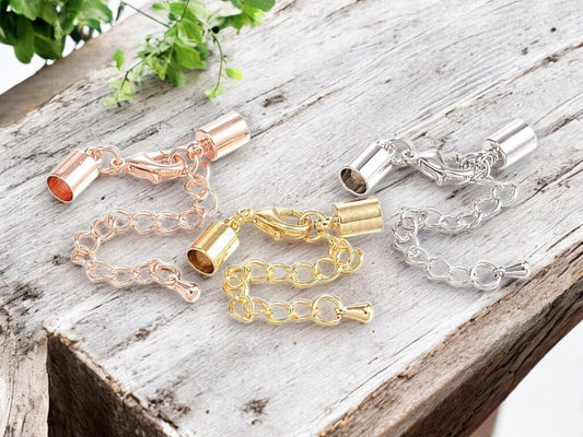 Chain Extenders - Cord Ends - Metal Chain Extender - 5pc - 38mm - Choice of Color