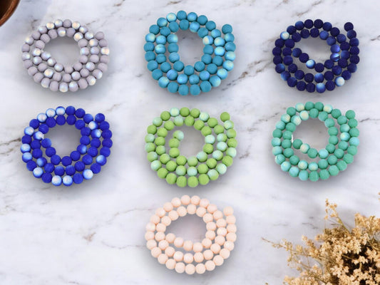 8mm Beads - Chinese Glass Beads - Frosted Beads - 8mm - 15" Strand - Choose Your Color