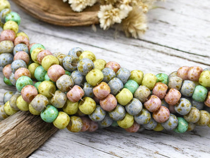 32/0 Aged Blue Rhapsody Travertine Mix Seed Beads (18" Strand)