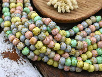 32/0 Aged Blue Rhapsody Travertine Mix Seed Beads (18" Strand)