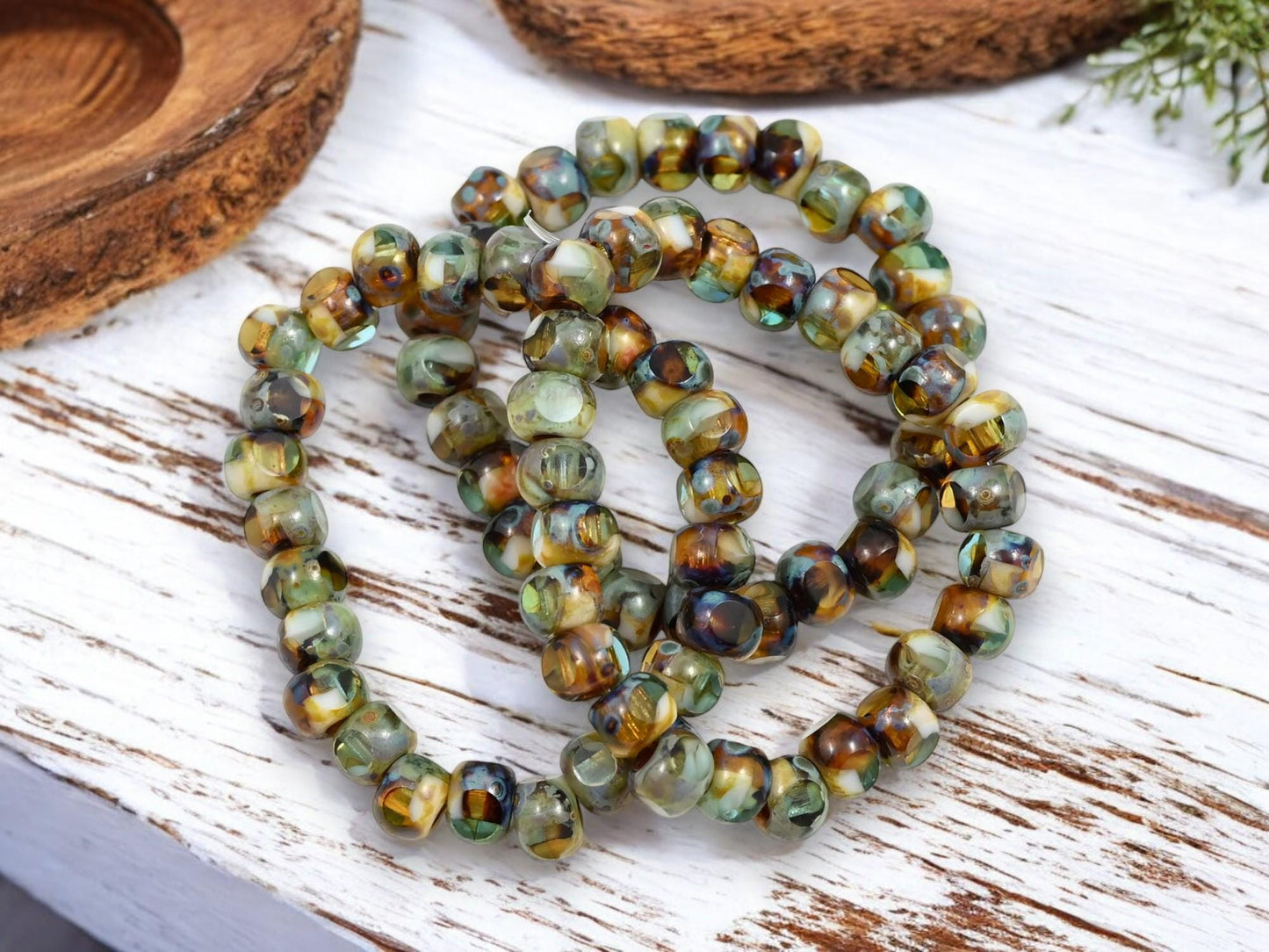 Picasso Beads - Trica Beads - Seed Beads - Czech Glass Beads - 5mm - 25pcs - (5900)