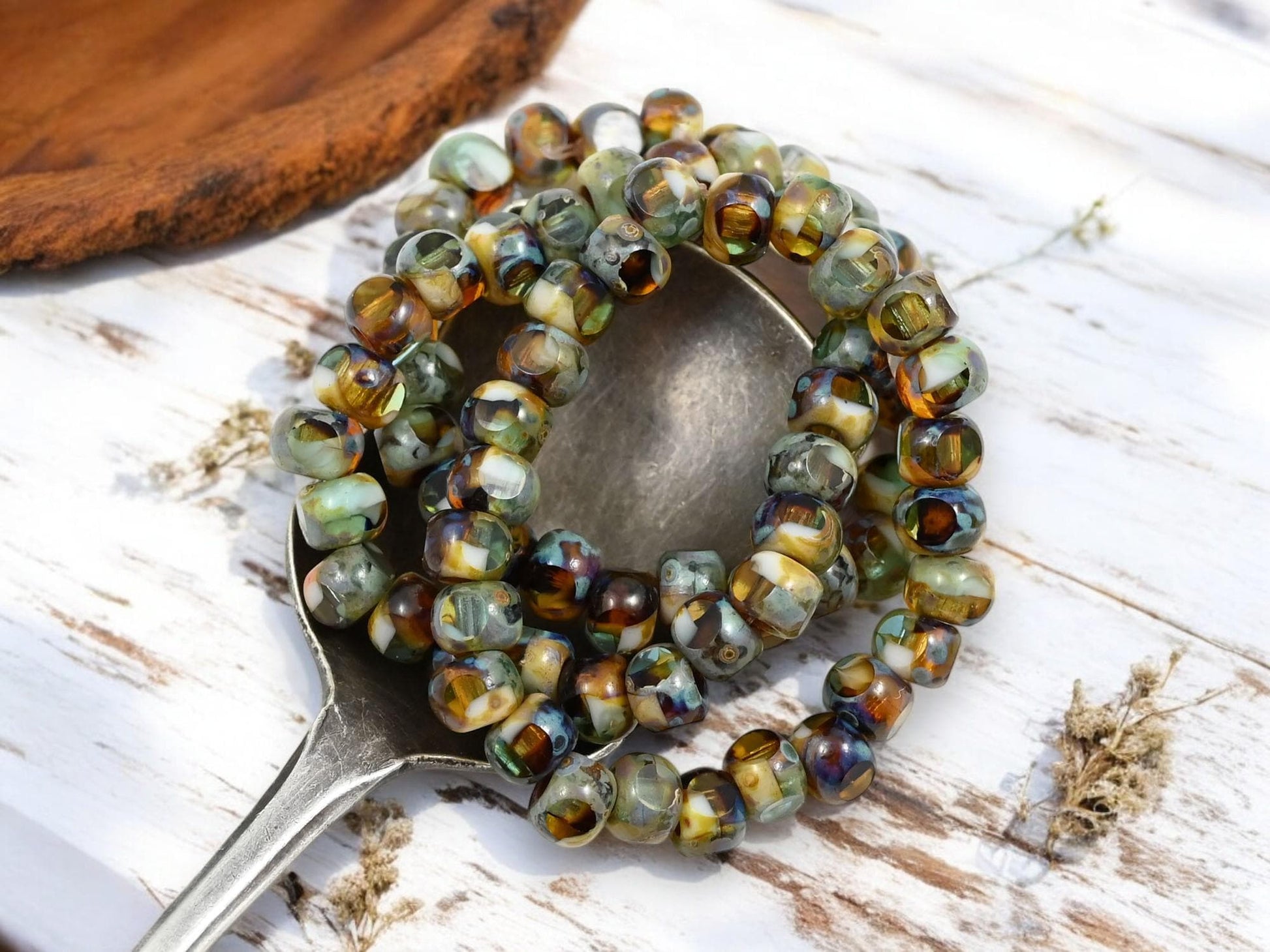 Picasso Beads - Trica Beads - Seed Beads - Czech Glass Beads - 5mm - 25pcs - (5900)