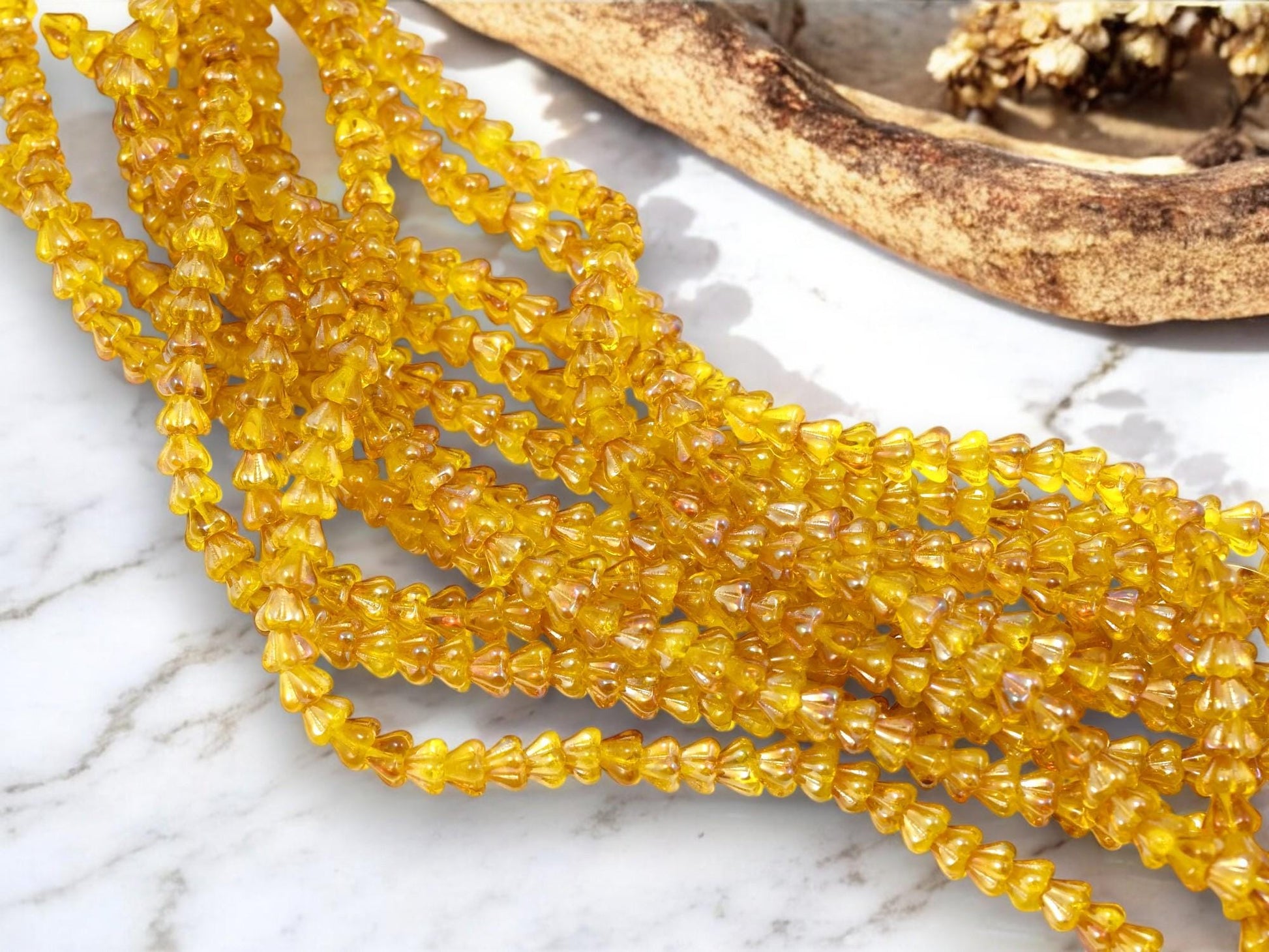 50* 4x6mm Freesia Celsian Bell Flower Beads – The Bead Obsession