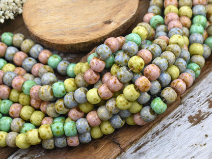 32/0 Aged Blue Rhapsody Travertine Mix Seed Beads (18" Strand)