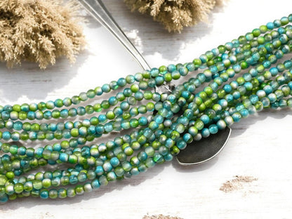 Czech Glass Beads - Round Beads - Druk Beads - 4mm Beads - 50pcs - (5044)