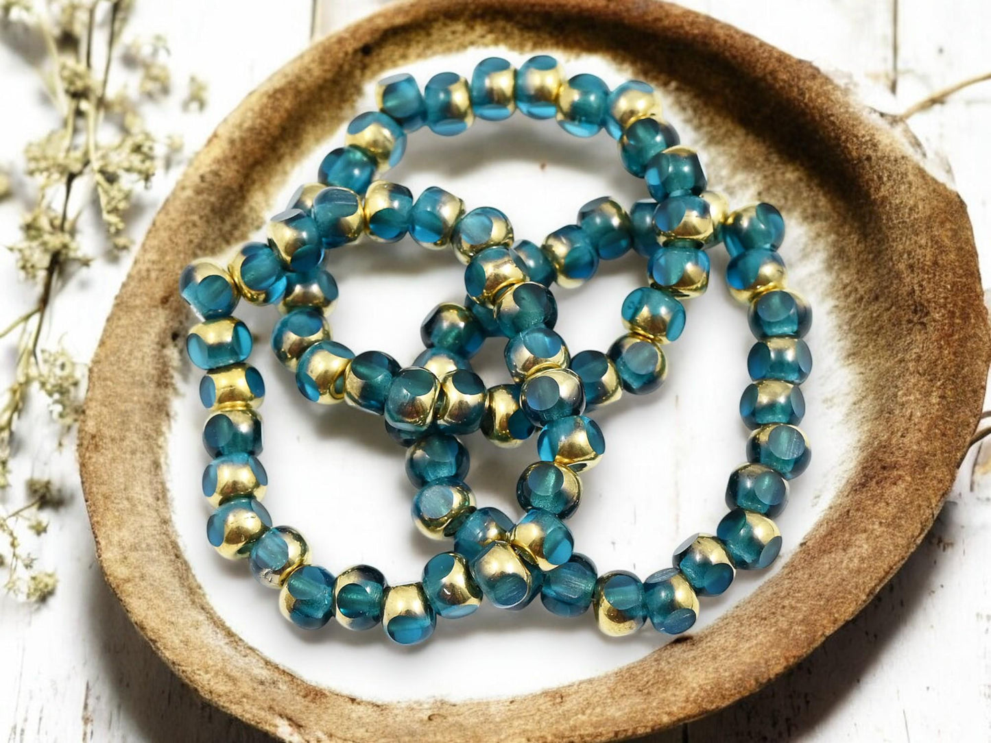 Trica Beads - Seed Beads - Czech Glass Beads - Picasso Beads - 5mm - 25pcs - (172)