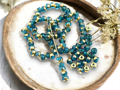 Trica Beads - Seed Beads - Czech Glass Beads - Picasso Beads - 5mm - 25pcs - (172)