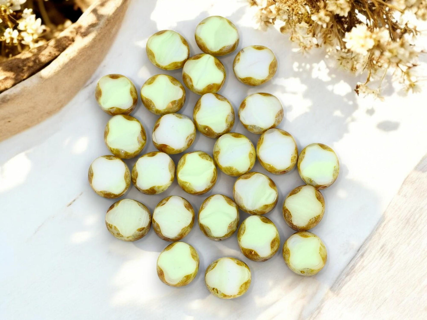 Picasso Beads - Czech Glass Beads - Old Stock Beads - Oval Beads - 9x8mm - 25pcs - (4551)