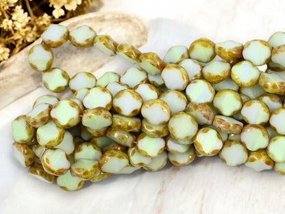 Picasso Beads - Czech Glass Beads - Old Stock Beads - Oval Beads - 9x8mm - 25pcs - (4551)