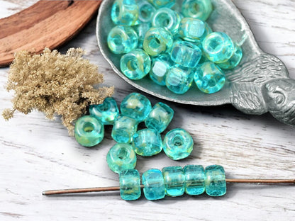 20g 3 Cut Aqua Rembrandt 2/0 Matubo Beads