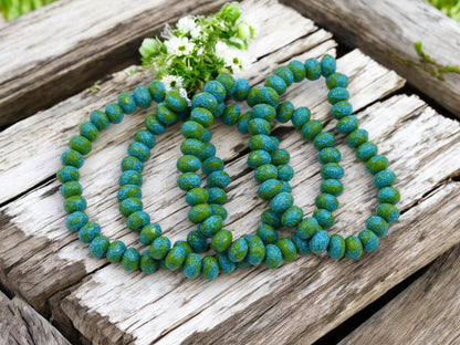 Czech Glass Beads - Picasso Beads - Rondelle Beads - Fire Polished Beads - 30pcs - 3x5mm - (1141)