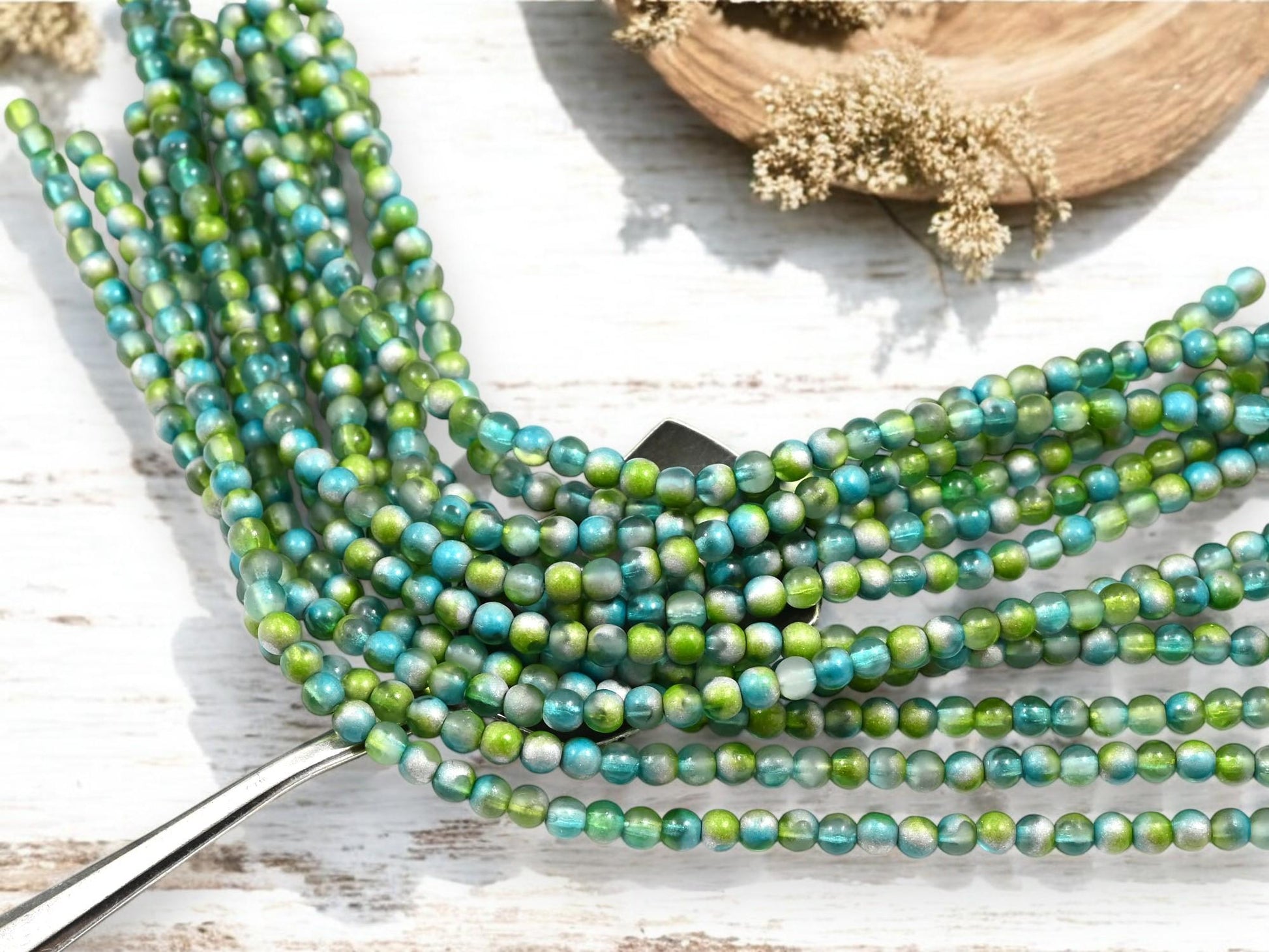 Czech Glass Beads - Round Beads - Druk Beads - 4mm Beads - 50pcs - (5044)