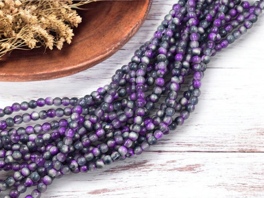 4mm Beads - Czech Glass Beads - Round Beads - Druk Beads - 50pcs - (3856)