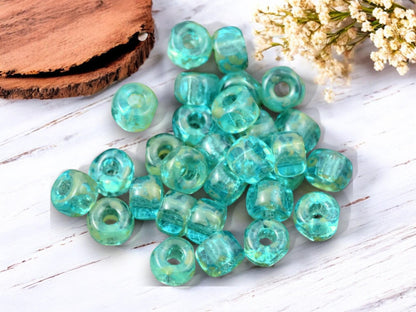 20g 3 Cut Aqua Rembrandt 2/0 Matubo Beads