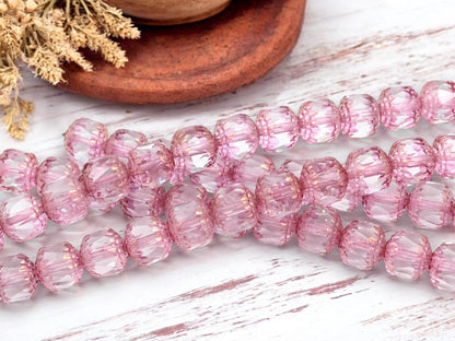 Czech Glass Beads - Cathedral Beads - Fire Polish Beads - Picasso Beads - 12pcs - 10mm - (B127)