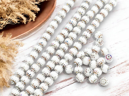 Czech Glass Beads - Cathedral Beads - Fire Polish Beads - Picasso Beads - 20pcs - 6mm - (6050)