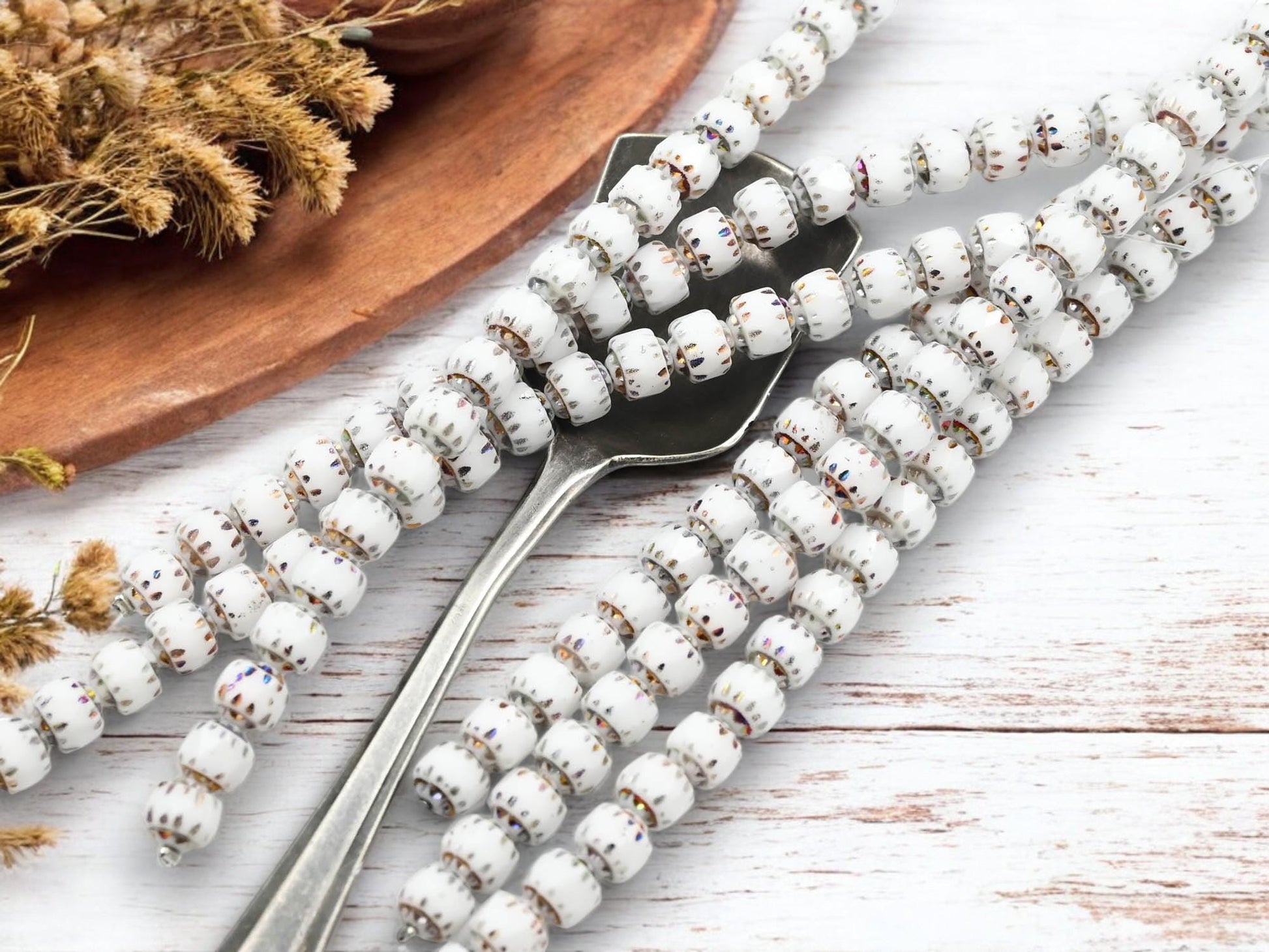 Czech Glass Beads - Cathedral Beads - Fire Polish Beads - Picasso Beads - 20pcs - 6mm - (6050)