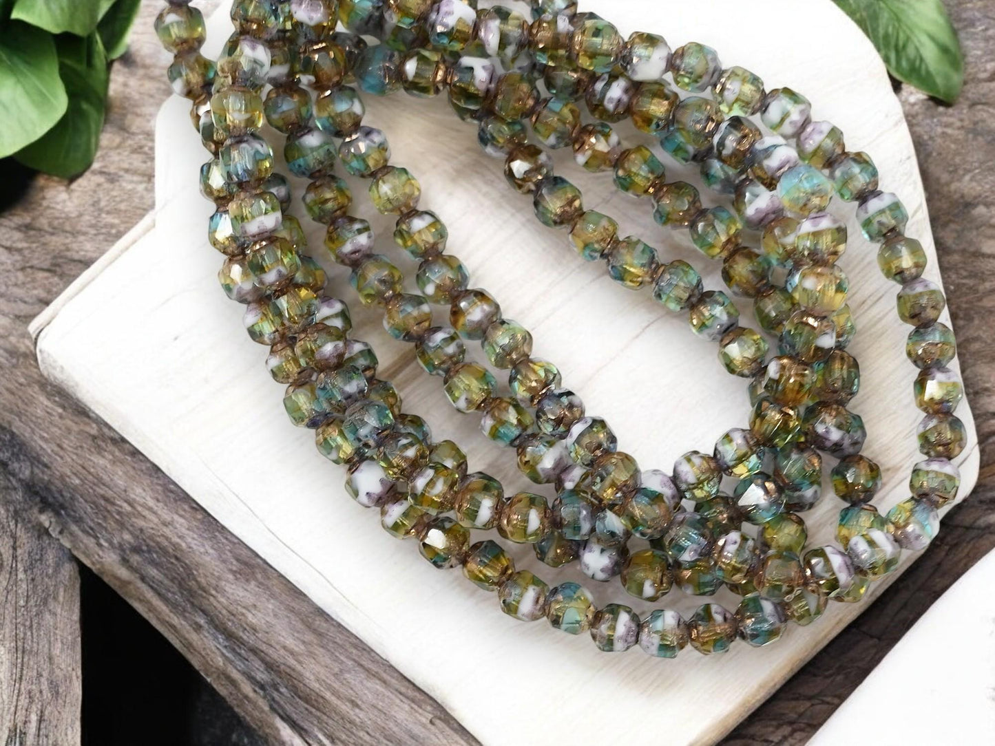 Picasso Beads - Cathedral Beads - Czech Glass Beads - Fire Polish Beads - 4mm - 50pcs - (4031)