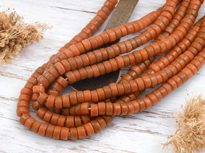 Recycled Glass Beads - Heishi Beads - Eco-Friendly Beads - Indonesian Beads - 8x4mm - 20" Strand - (1680)