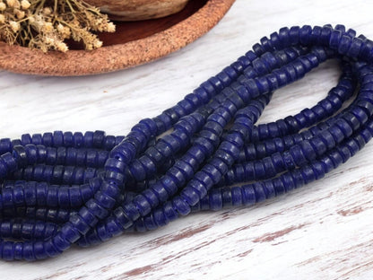 Heishi Beads - Eco-Friendly Beads - Indonesian Beads - Recycled Glass Beads - 8x4mm - 20" Strand - (407)