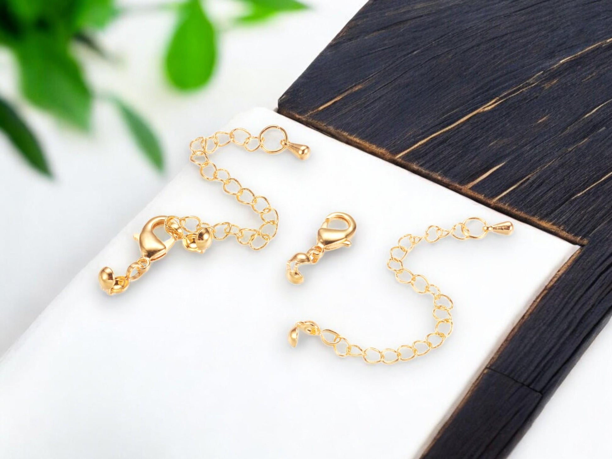 Lobster Clasps - Chain Extenders - Gold Chain - Chain Extender Gold - 5pc - (3509)